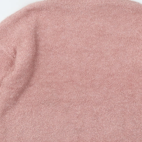 Primark Womens Pink Mock Neck Acrylic Pullover Jumper Size 4 - Minnie Mouse