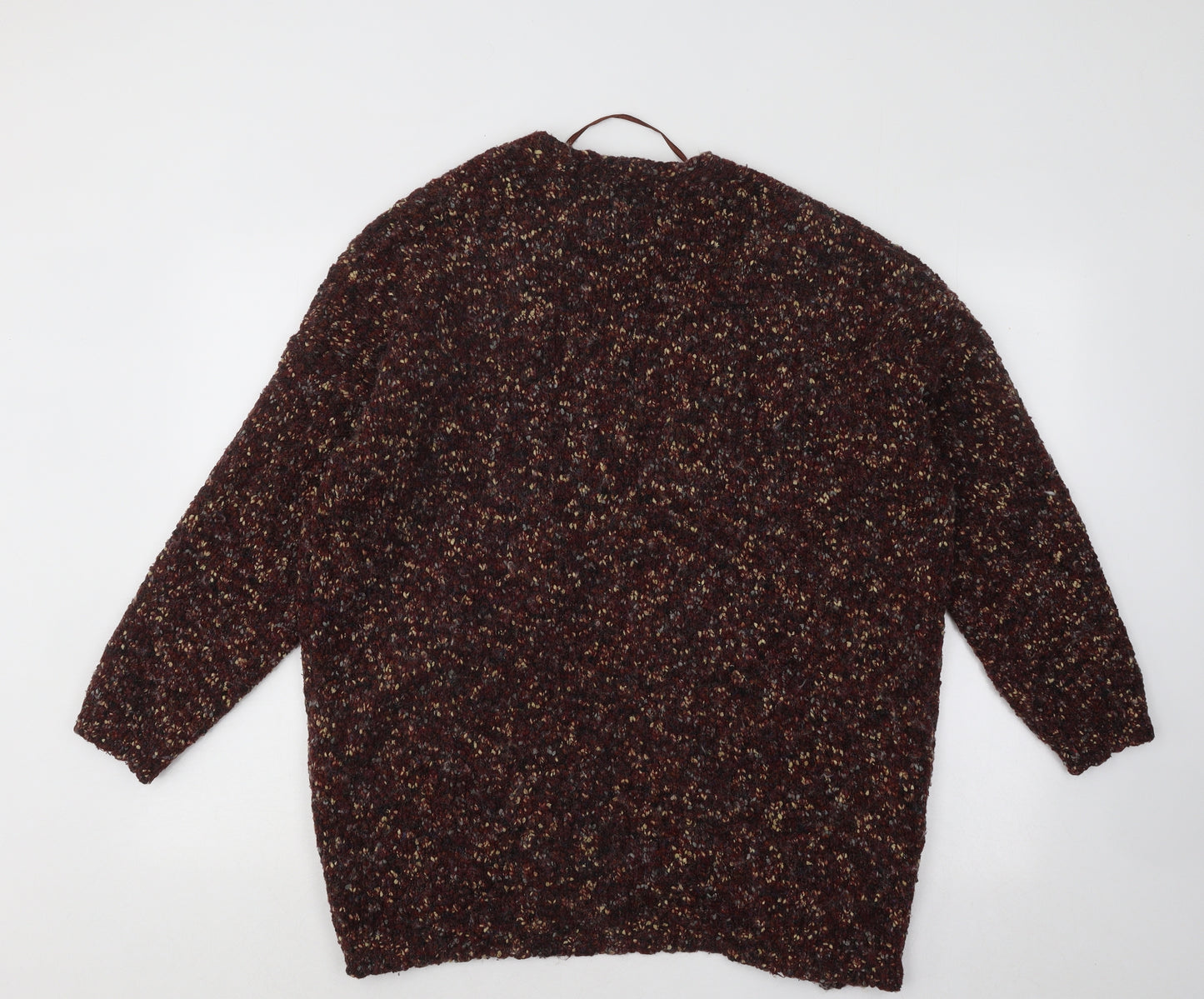 Atmosphere Womens Multicoloured V-Neck Geometric Polyester Cardigan Jumper Size 12