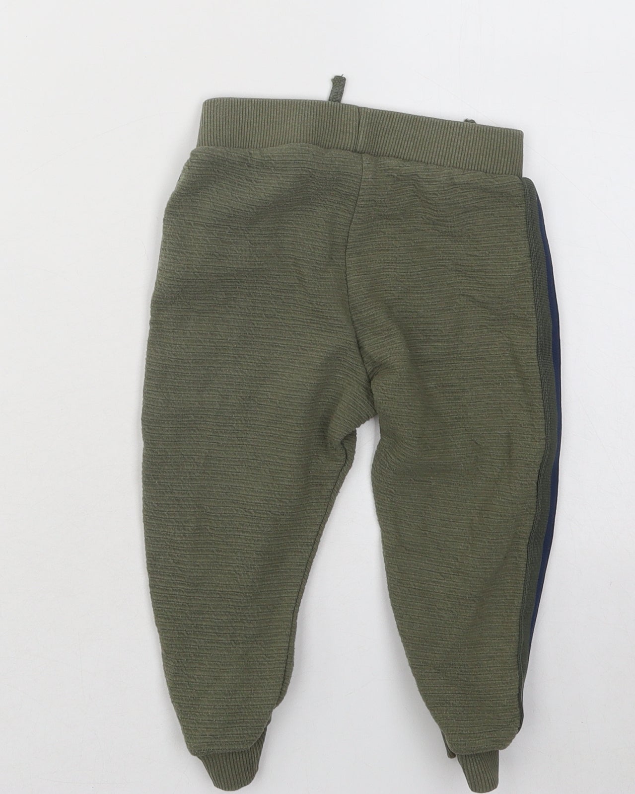 Primark Boys Green Cotton Jogger Trousers Size 12-18 Months Drawstring