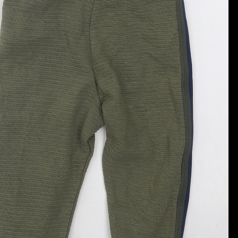 Primark Boys Green Cotton Jogger Trousers Size 12-18 Months Drawstring
