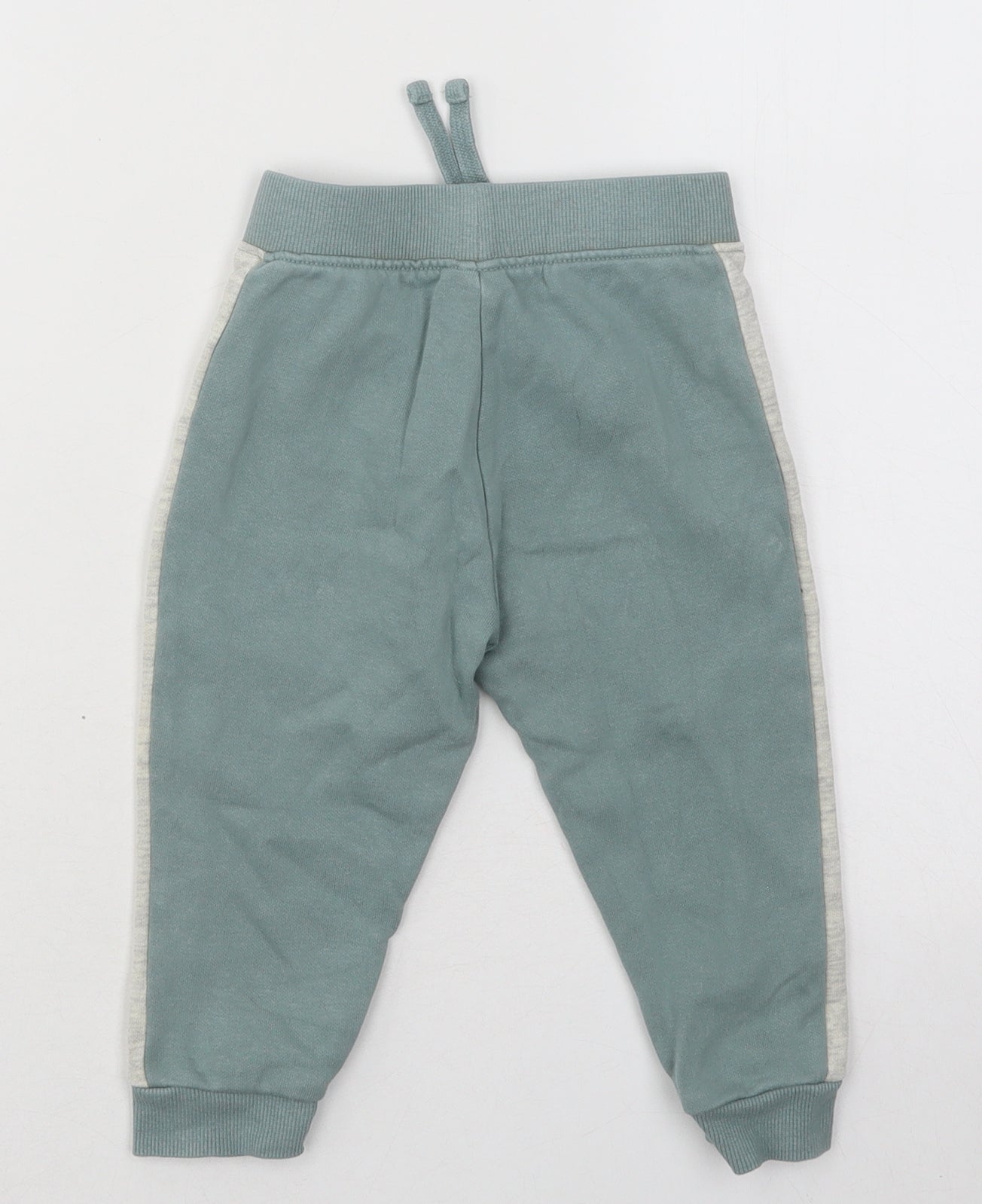 Dunnes Stores Boys Blue Cotton Jogger Trousers Size 12-18 Months Drawstring