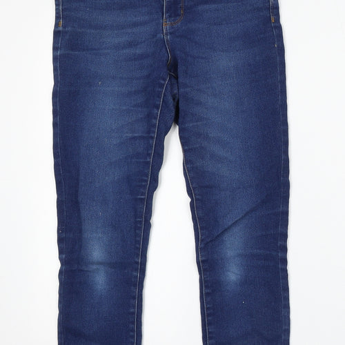 Denim & Co. Womens Blue Cotton Skinny Jeans Size 10 L27 in Regular Button