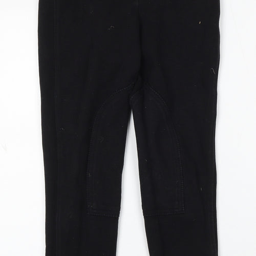 Gallop Womens Black Cotton Jogger Trousers Size 26 in L28 in Regular Button - Jodhpurs/horse riding