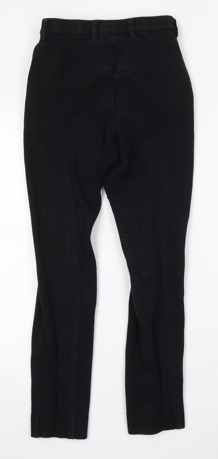 Gallop Womens Black Cotton Jogger Trousers Size 26 in L28 in Regular Button - Jodhpurs/horse riding