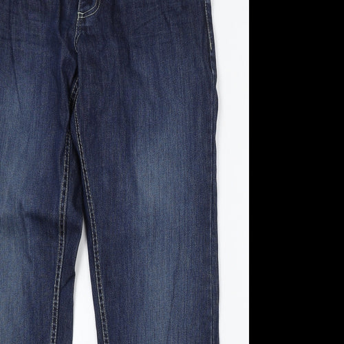 Seven Sins Womens Blue Cotton Straight Jeans Size 34 in L32 in Regular Button