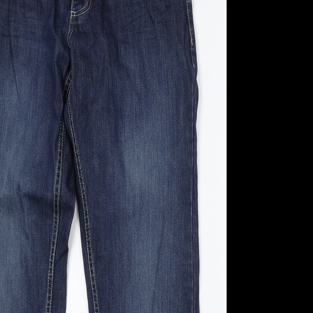 Seven Sins Womens Blue Cotton Straight Jeans Size 34 in L32 in Regular Button