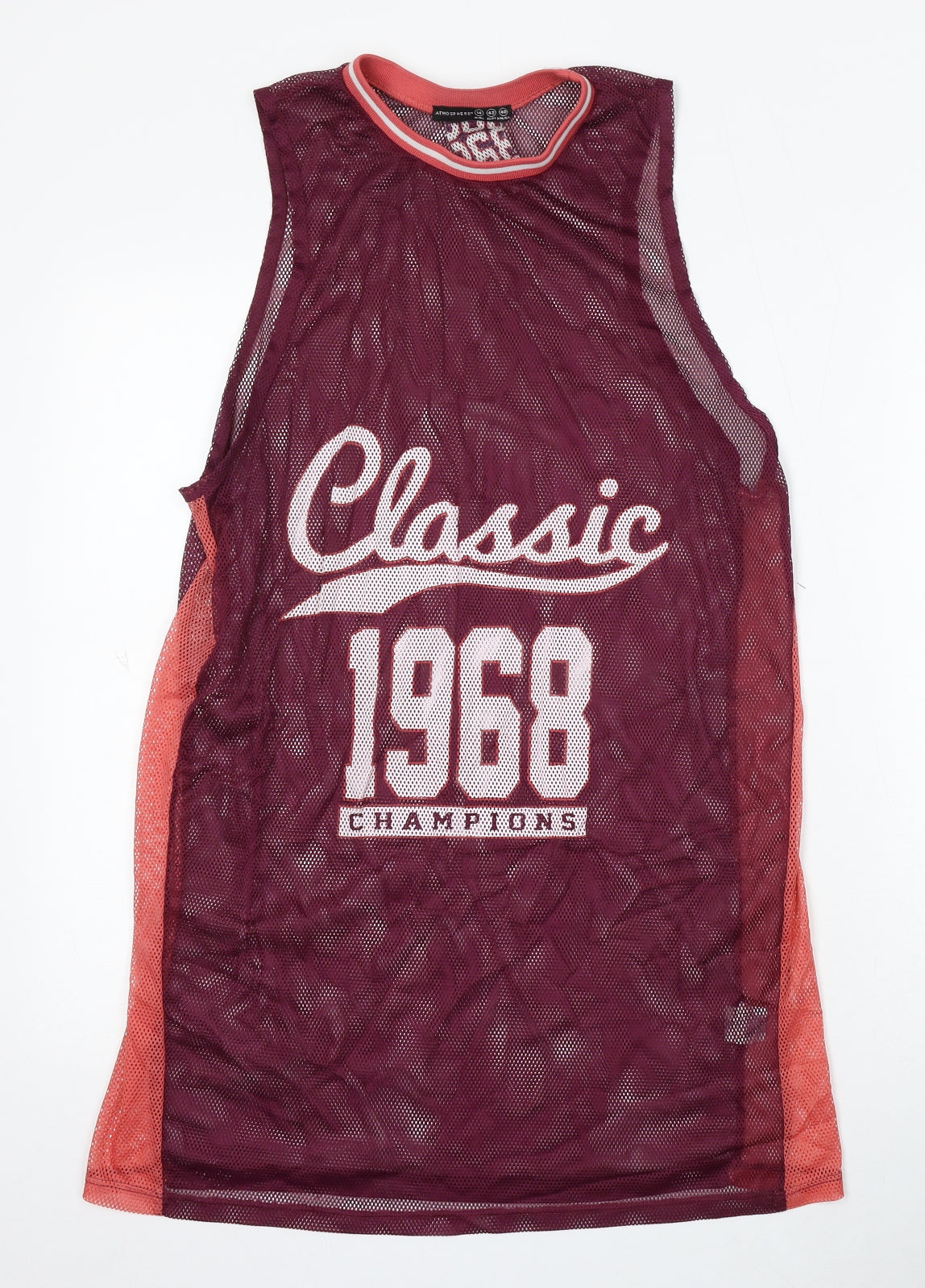 Atmosphere Womens Purple Polyester Basic Tank Size 14 Round Neck - Classic 1968 Champions
