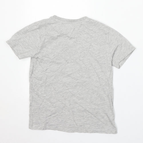 NEXT Boys Grey Cotton Basic T-Shirt Size 6 Years Round Neck - Gaming