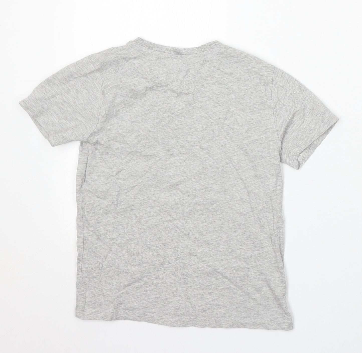 NEXT Boys Grey Cotton Basic T-Shirt Size 6 Years Round Neck - Gaming