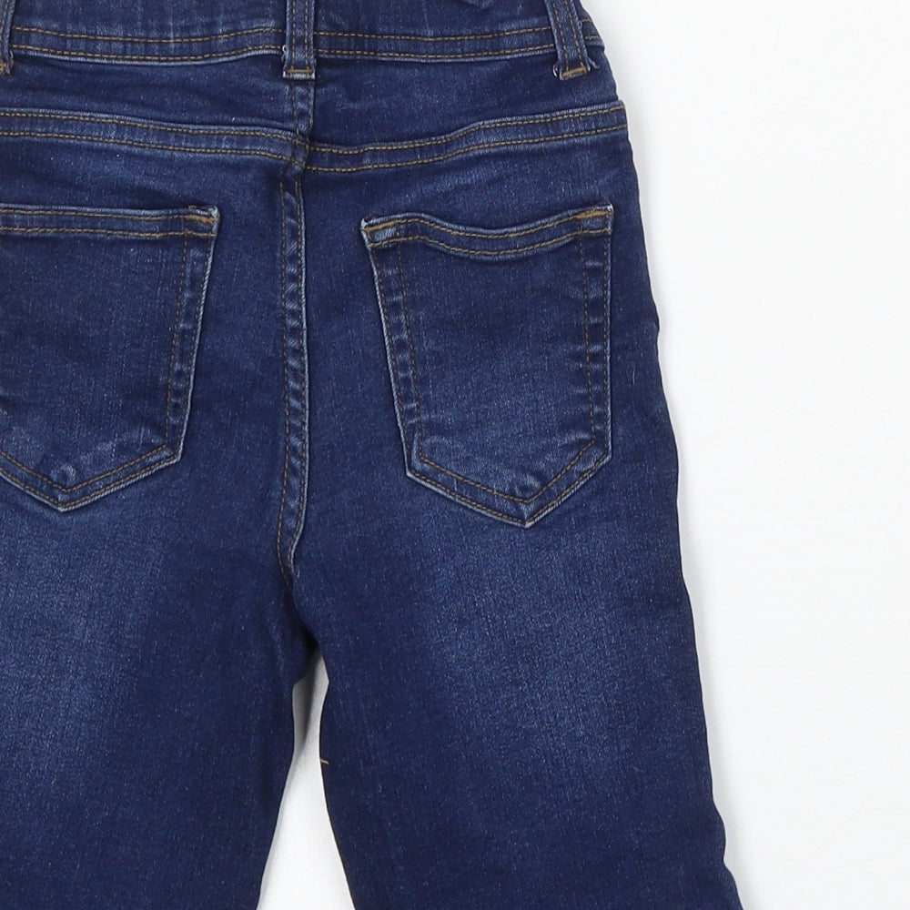 Denim & Co. Boys Blue Cotton Bermuda Shorts Size 6-7 Years Regular