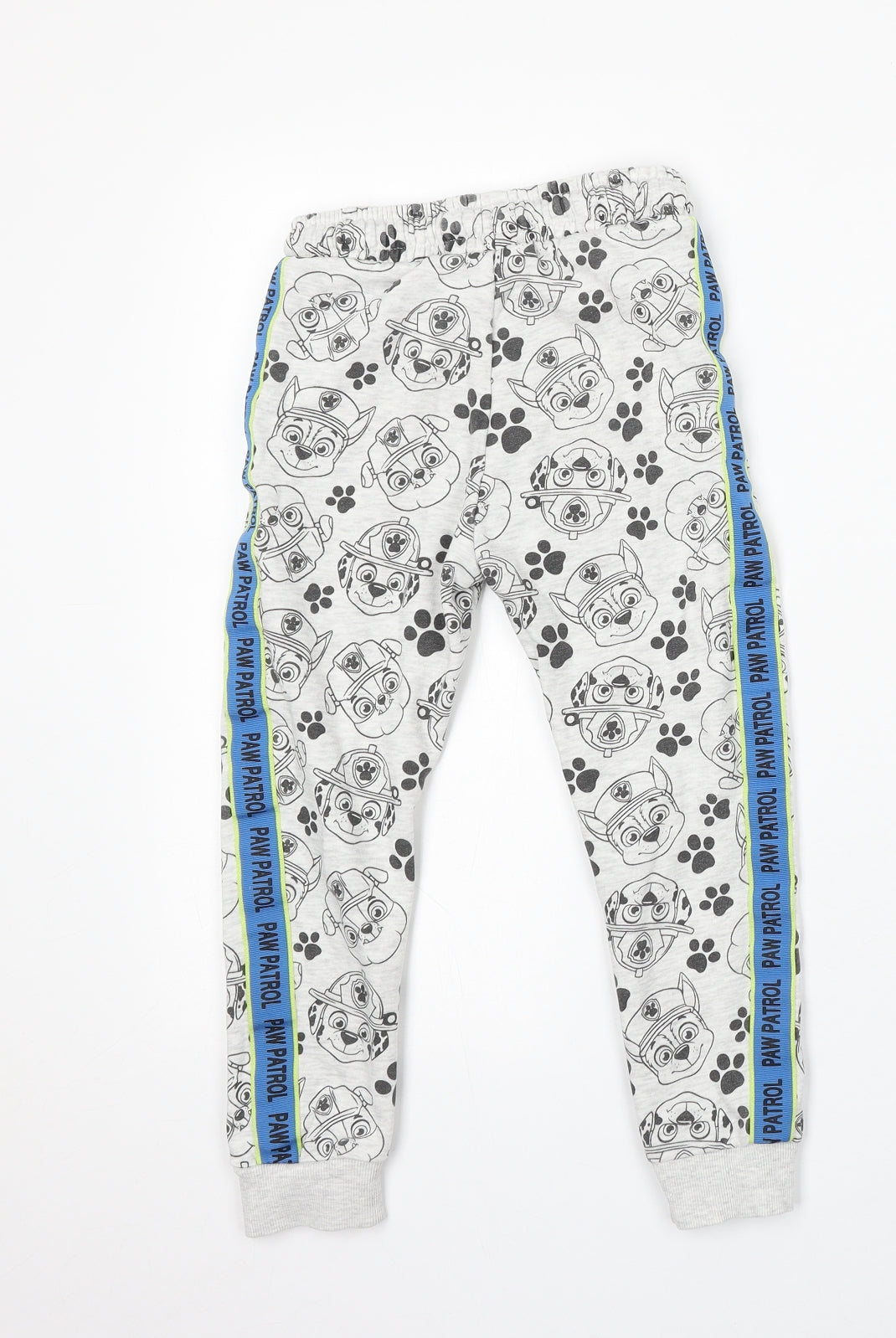 Paw Patrol Girls Grey Geometric Cotton Jogger Trousers Size 5-6 Years Regular - Paw Patrol