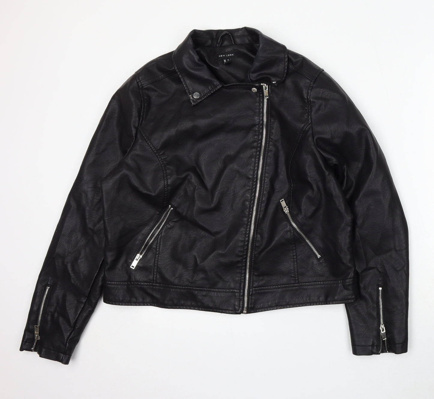 New Look Womens Black Jacket Size 16 Zip
