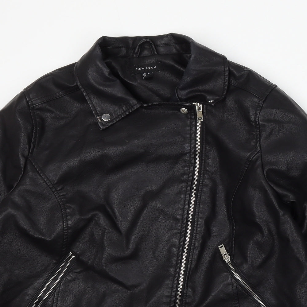 New Look Womens Black Jacket Size 16 Zip
