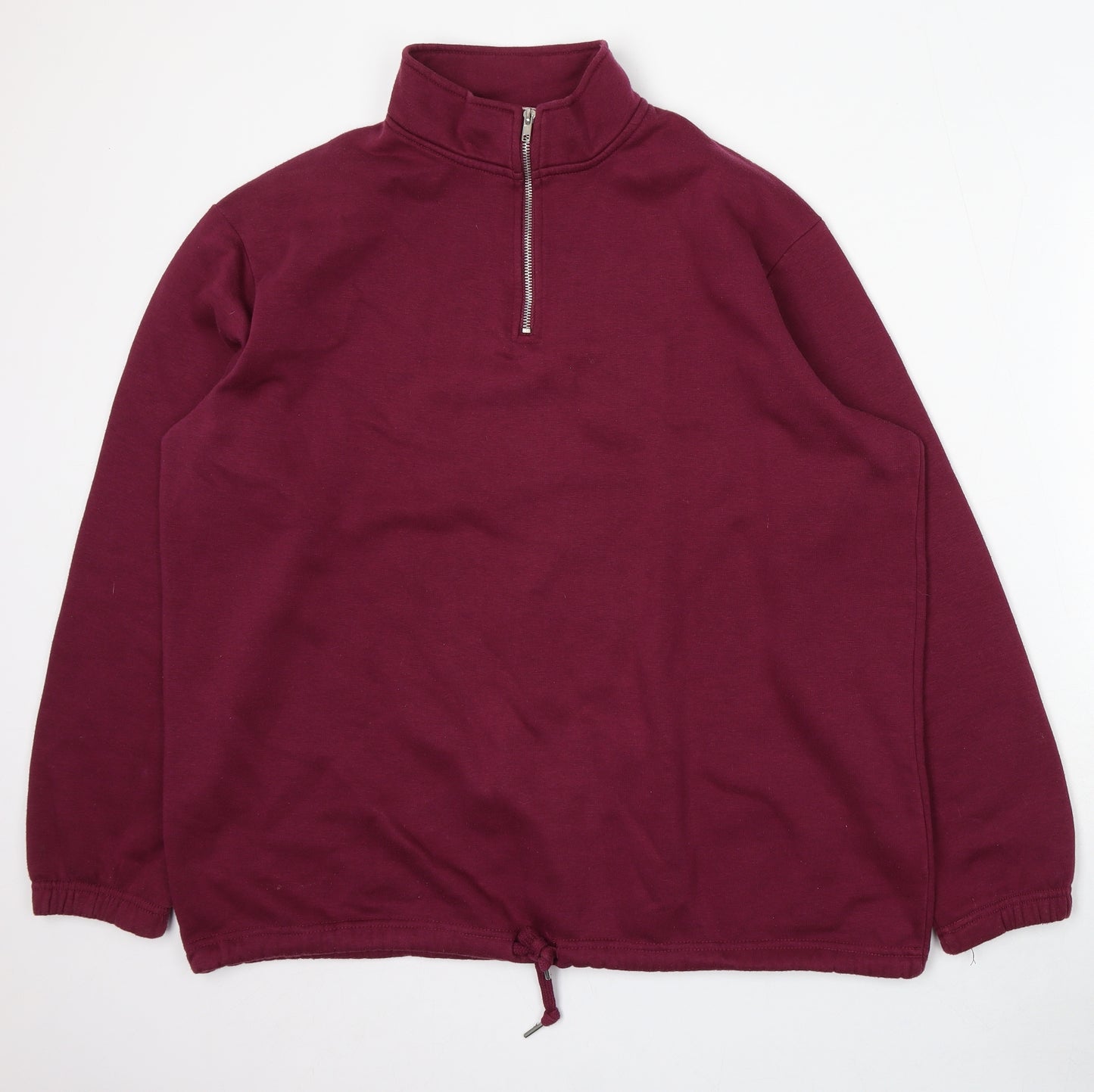 Board Angels Womens Red Cotton Pullover Sweatshirt Size 18 Zip