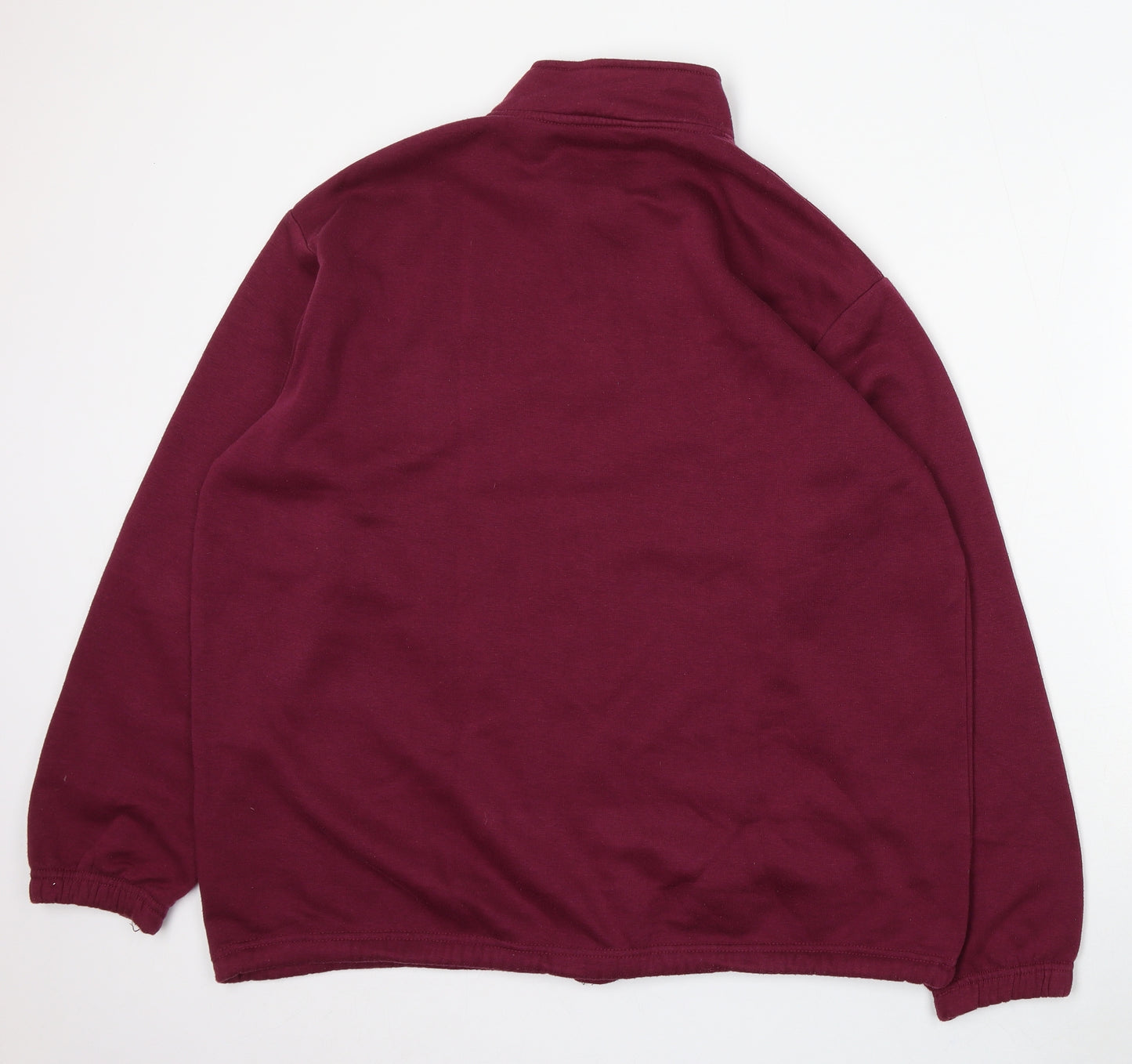 Board Angels Womens Red Cotton Pullover Sweatshirt Size 18 Zip