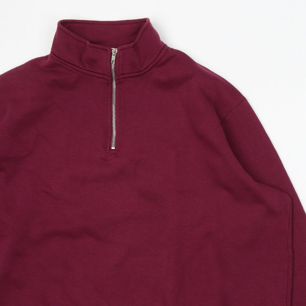 Board Angels Womens Red Cotton Pullover Sweatshirt Size 18 Zip