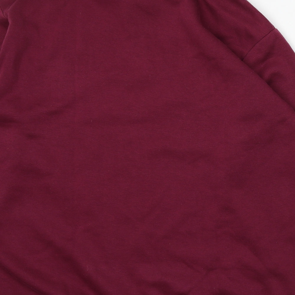 Board Angels Womens Red Cotton Pullover Sweatshirt Size 18 Zip