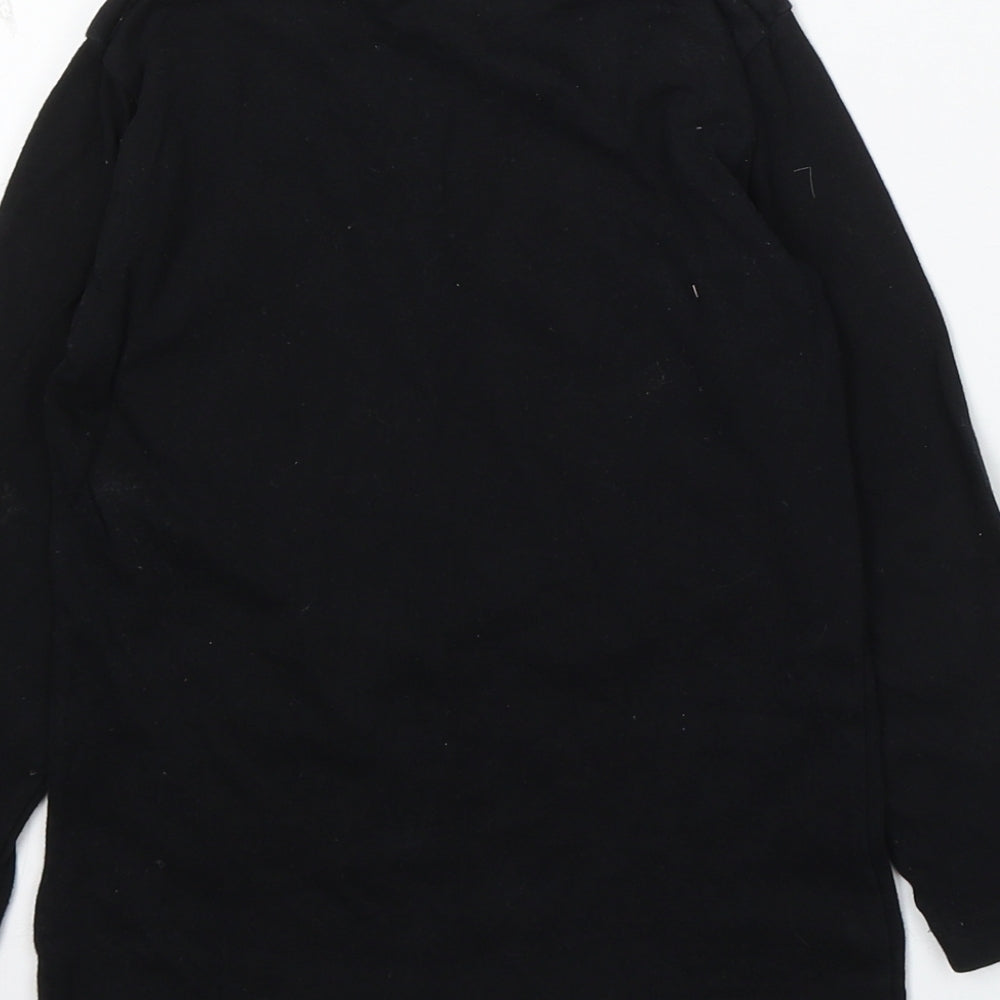 NEXT Boys Black Cotton Basic T-Shirt Size 4-5 Years Round Neck - The Boss