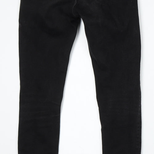 Denim & Co. Womens Black Cotton Skinny Jeans Size 8 L29 in Regular Button