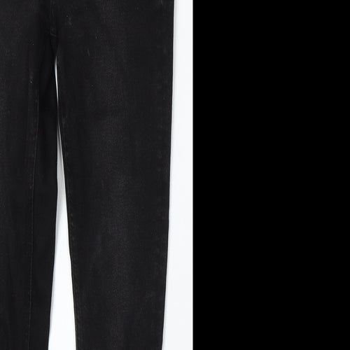 Denim & Co. Womens Black Cotton Skinny Jeans Size 8 L29 in Regular Button
