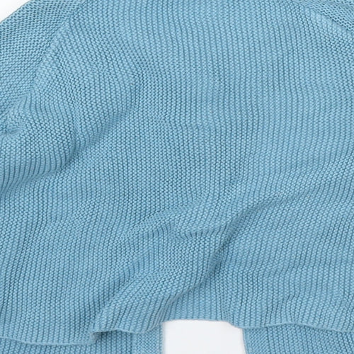 Marks and Spencer Girls Blue Acrylic Cardigan Jumper Size 9-12 Months Button