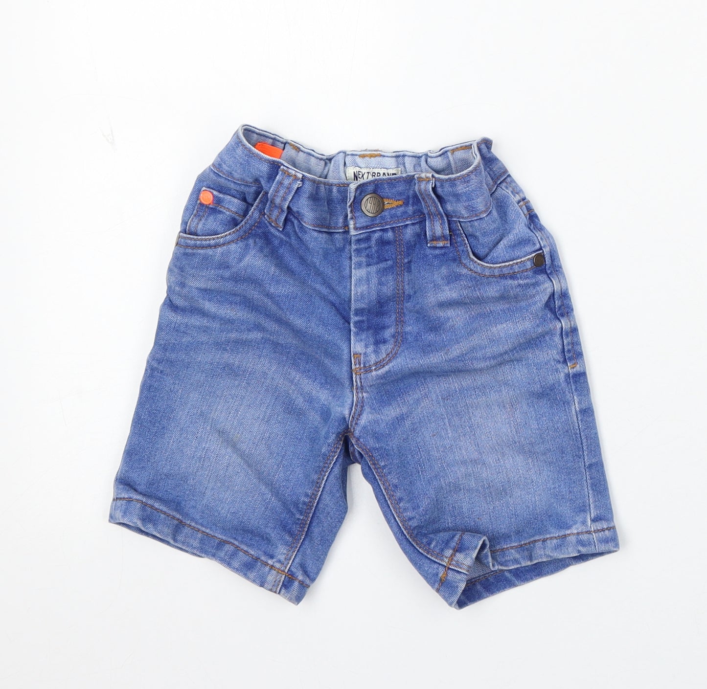 NEXT Boys Blue Cotton Bermuda Shorts Size 4 Years Regular Zip