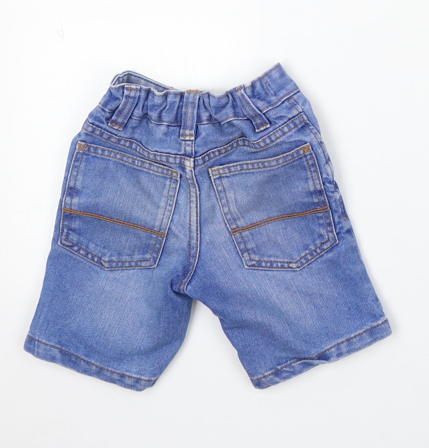 NEXT Boys Blue Cotton Bermuda Shorts Size 4 Years Regular Zip