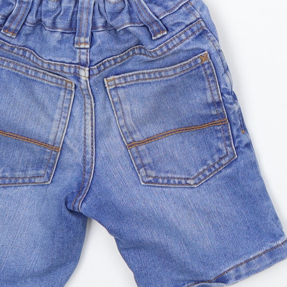 NEXT Boys Blue Cotton Bermuda Shorts Size 4 Years Regular Zip