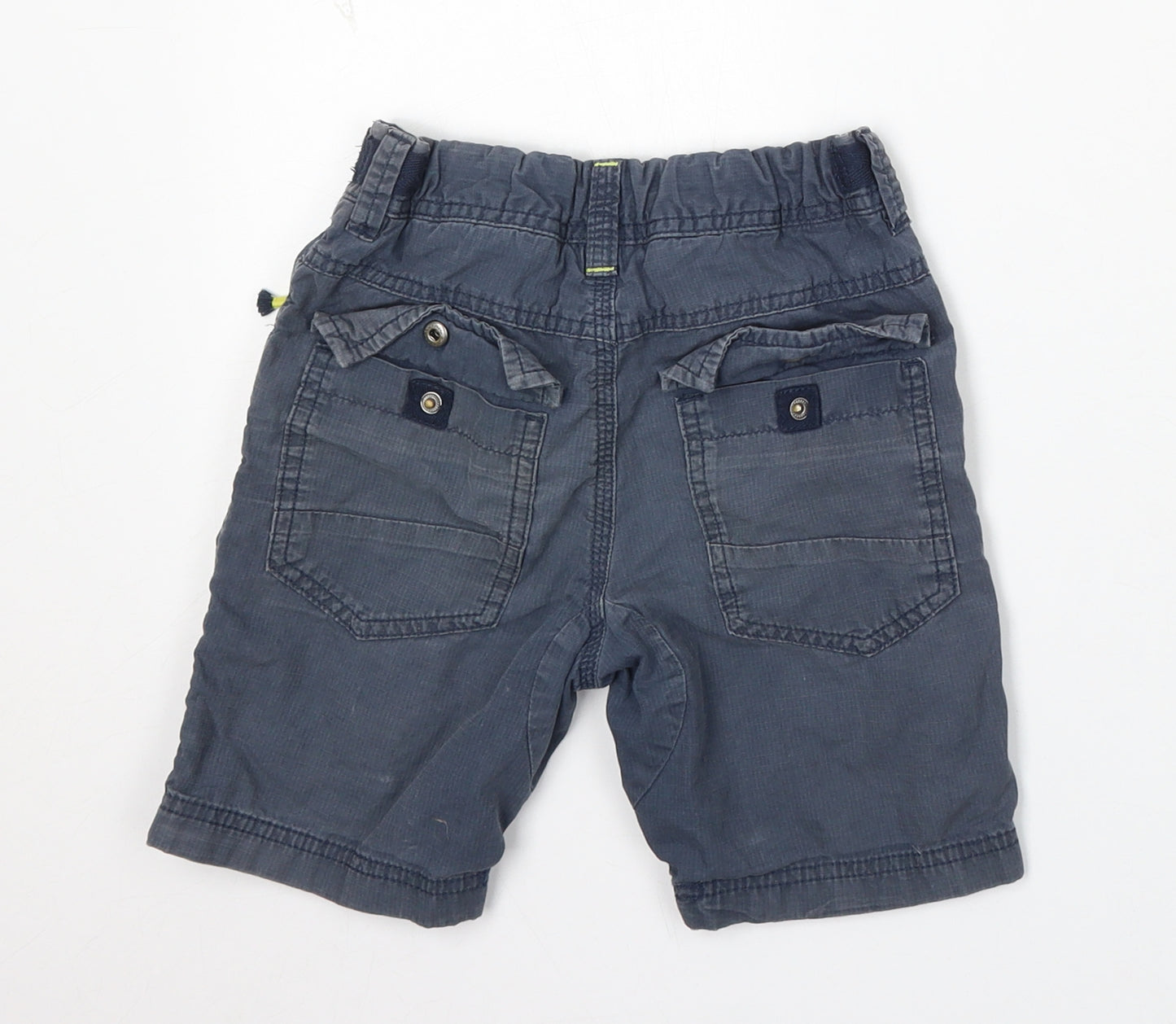 NEXT Boys Blue Cotton Cargo Shorts Size 5 Years Regular Drawstring