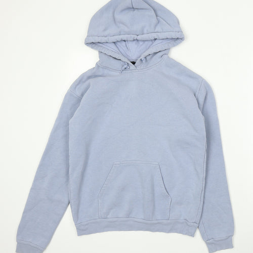 Topshop Womens Blue Cotton Pullover Hoodie Size 6