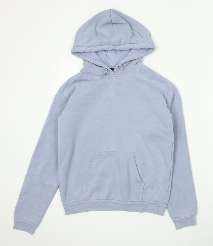Topshop Womens Blue Cotton Pullover Hoodie Size 6