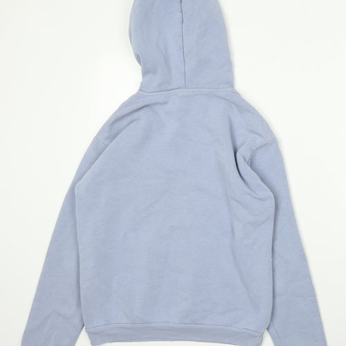 Topshop Womens Blue Cotton Pullover Hoodie Size 6