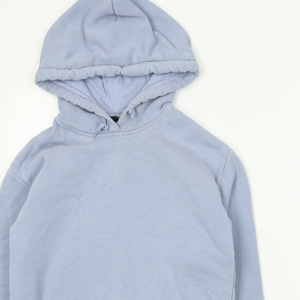 Topshop Womens Blue Cotton Pullover Hoodie Size 6