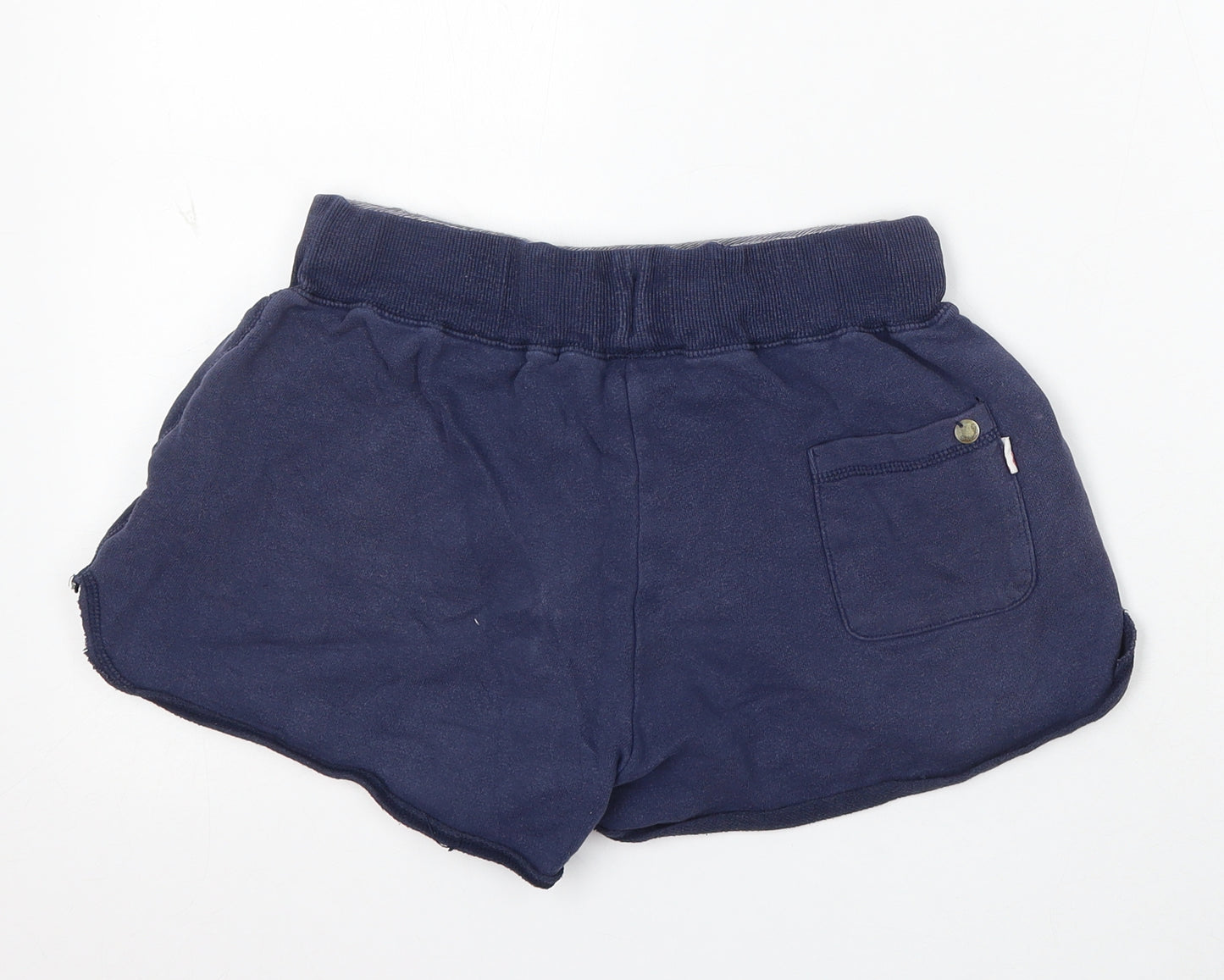 HOOCH Womens Blue Cotton Sweat Shorts Size 2XS L3 in Regular Drawstring - Hch Cali 1994