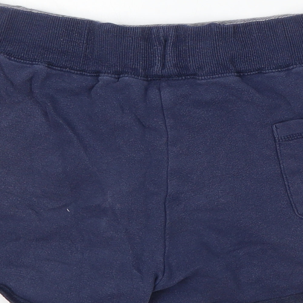 HOOCH Womens Blue Cotton Sweat Shorts Size 2XS L3 in Regular Drawstring - Hch Cali 1994