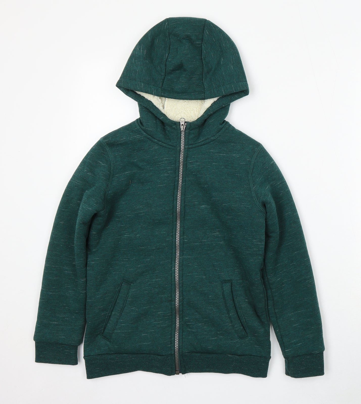 Dunnes Stores Boys Green Cotton Full Zip Hoodie Size 9-10 Years Zip
