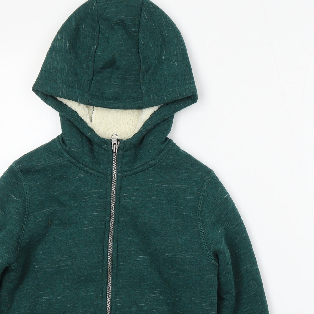 Dunnes Stores Boys Green Cotton Full Zip Hoodie Size 9-10 Years Zip