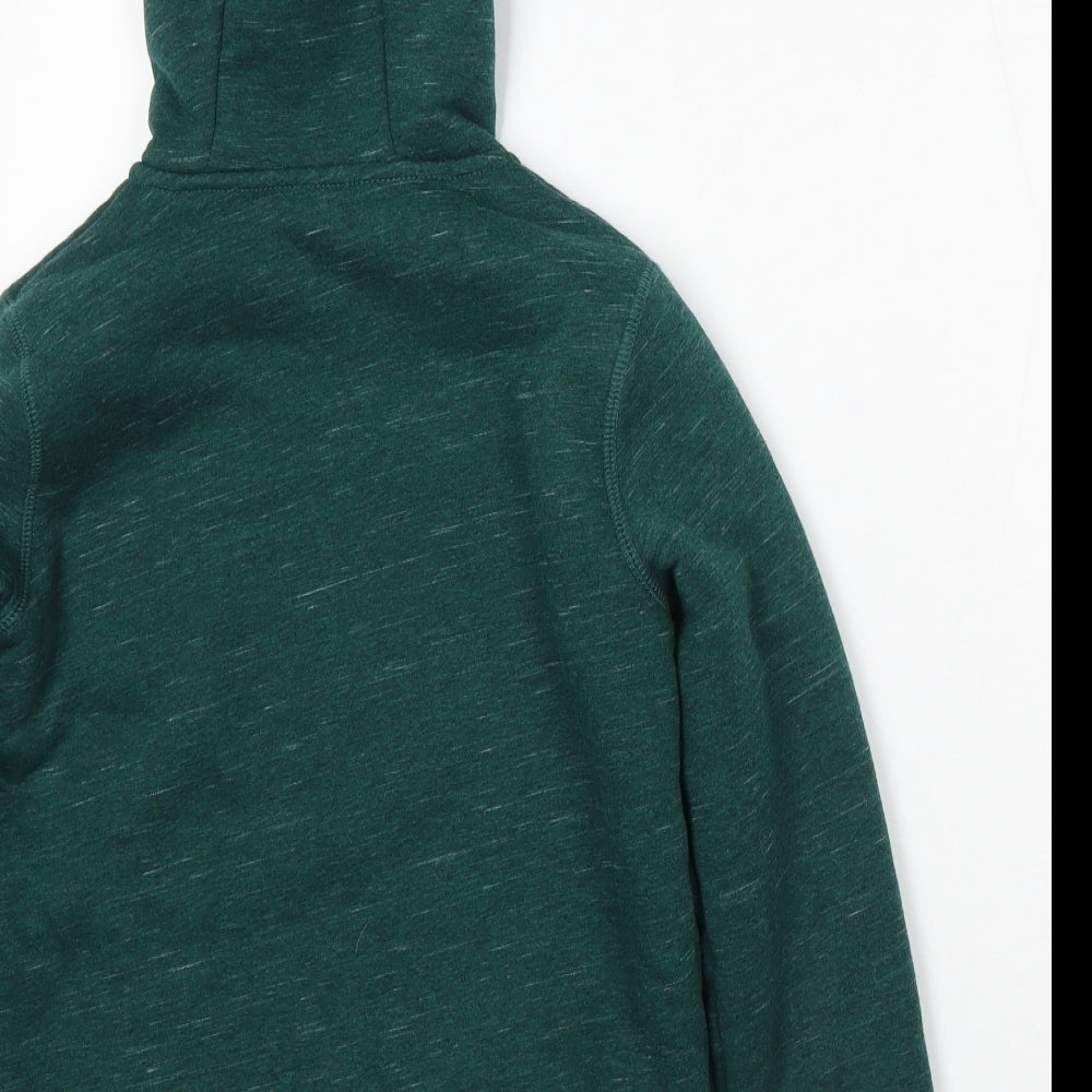 Dunnes Stores Boys Green Cotton Full Zip Hoodie Size 9-10 Years Zip