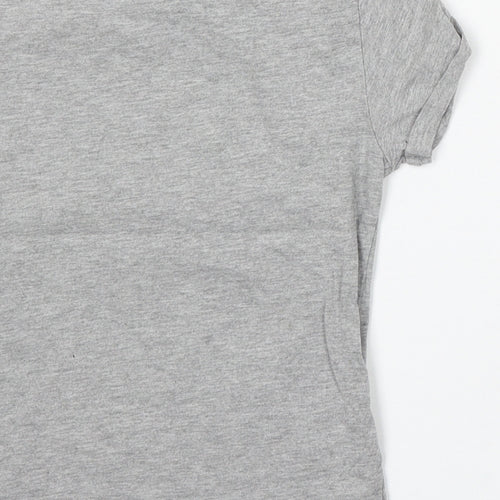 M Boys Grey Cotton Basic T-Shirt Size 5 Years Round Neck - Yo!