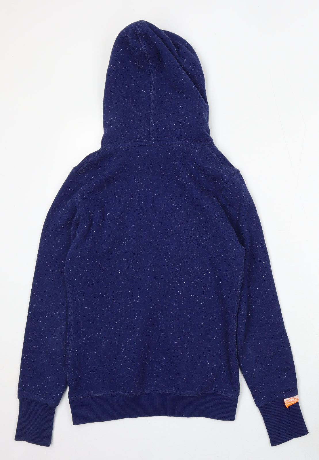 Superdry Womens Blue Cotton Pullover Hoodie Size S Drawstring