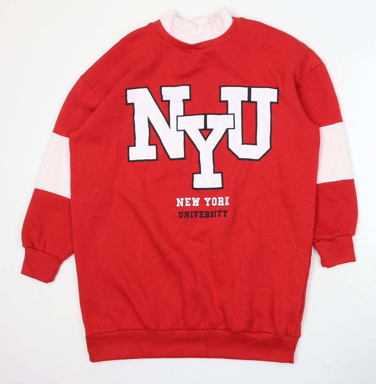 I SAW IT FIRST Womens Red Cotton Pullover Sweatshirt Size 6 - New York University