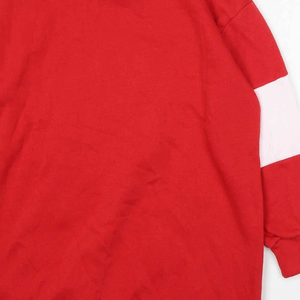 I SAW IT FIRST Womens Red Cotton Pullover Sweatshirt Size 6 - New York University