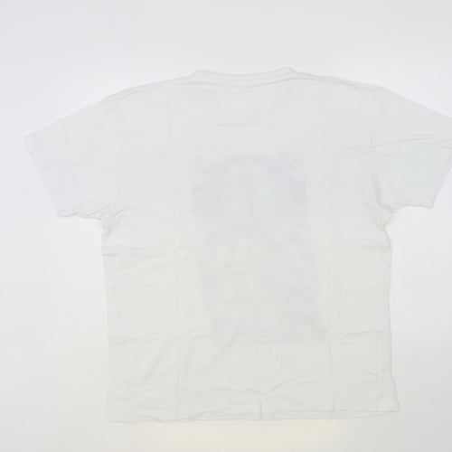Uneek Mens White Cotton T-Shirt Size L Crew Neck - Star Wars