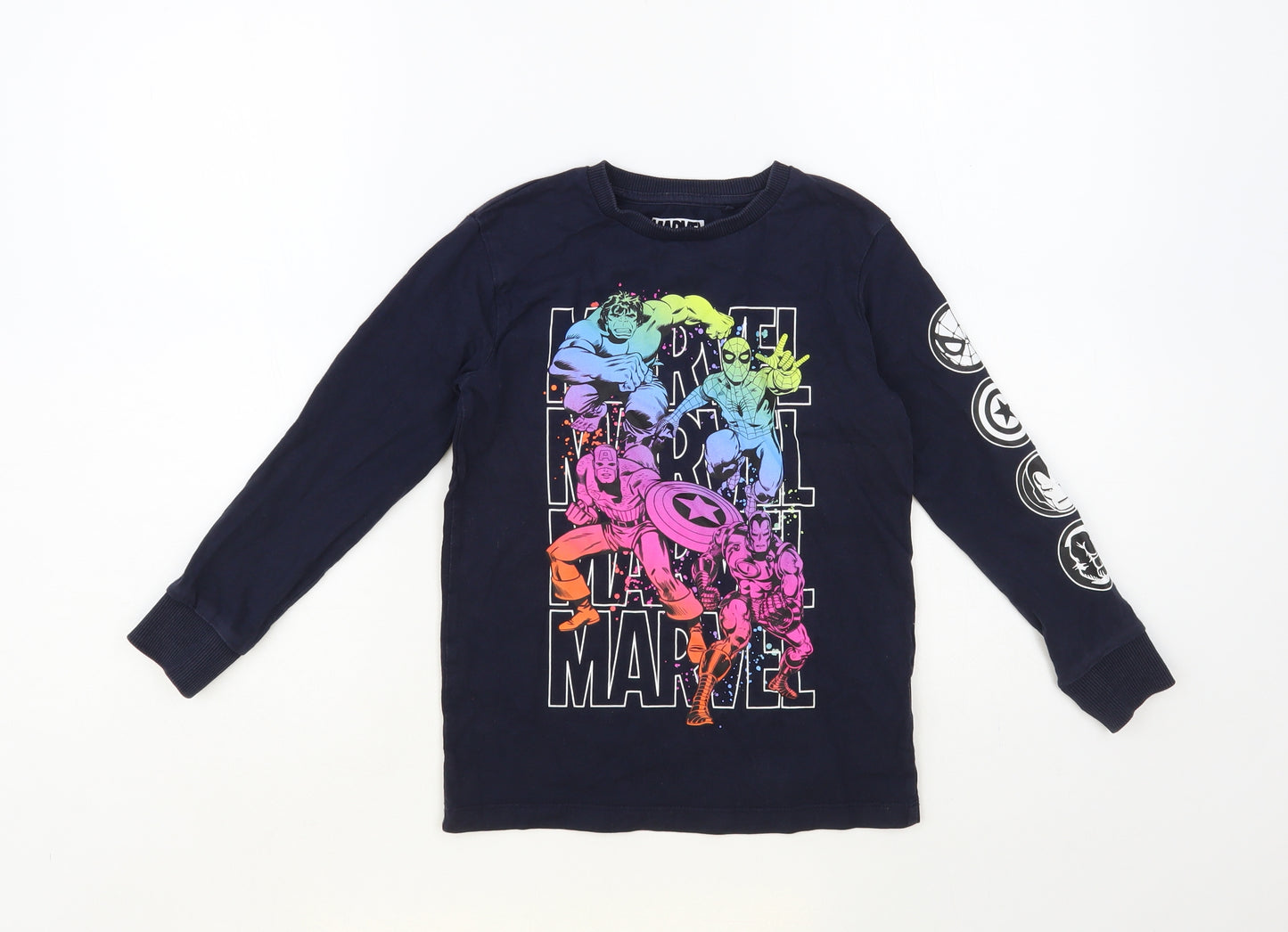 NEXT Boys Blue Cotton Pullover Sweatshirt Size 6 Years Pullover - Marvel Comics