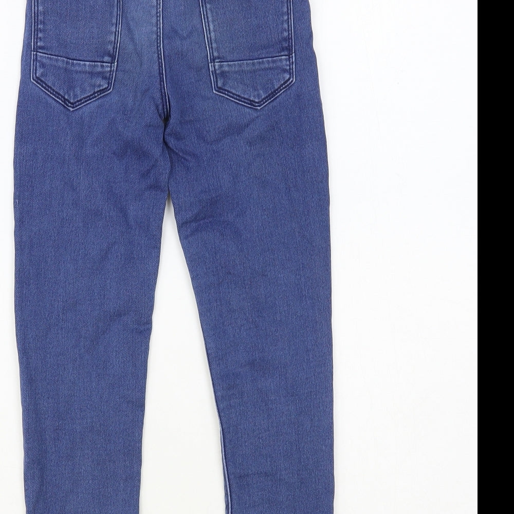 Dunnes Stores Boys Blue Cotton Skinny Jeans Size 5-6 Years Regular Drawstring