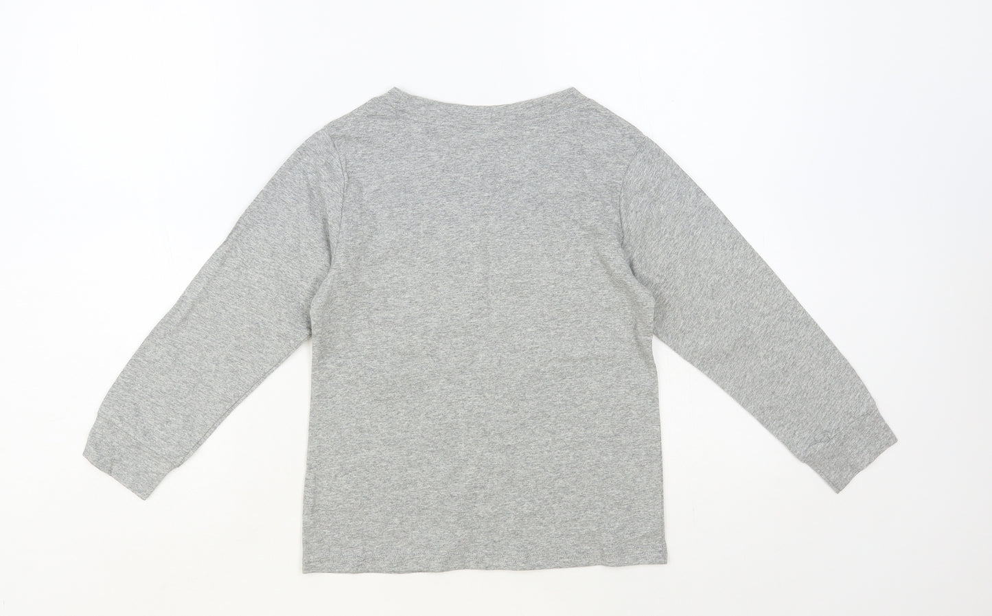 SheIn Boys Grey Cotton Pullover T-Shirt Size 8-9 Years Crew Neck Pullover - Believe In Yourself