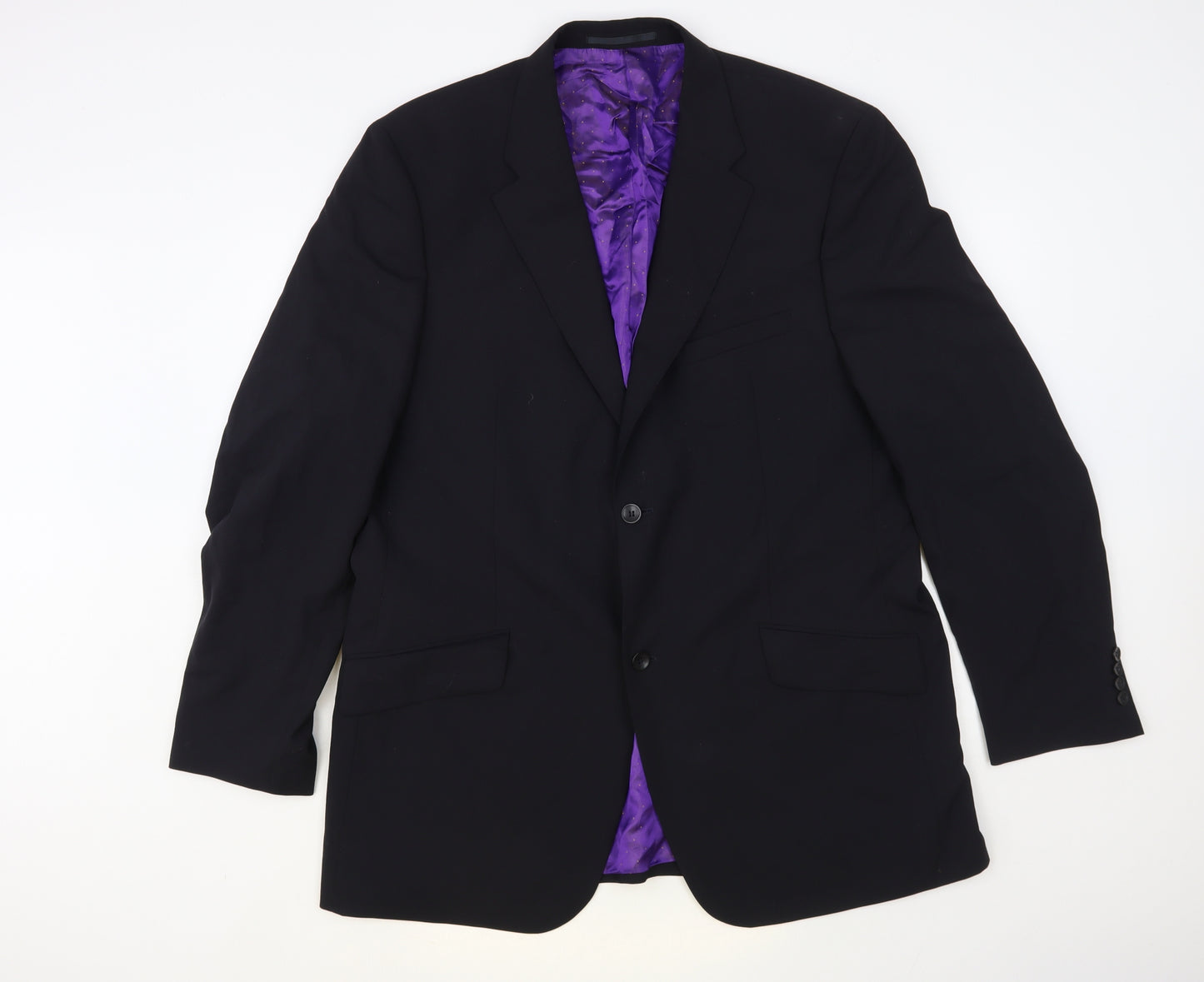 Remus Uomo Mens Black Polyester Jacket Blazer Size 46
