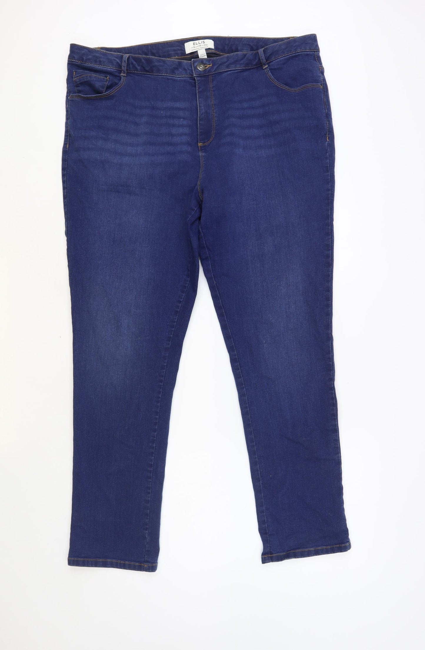 Dorothy Perkins Womens Blue Cotton Skinny Jeans Size 20 L29 in Regular Button