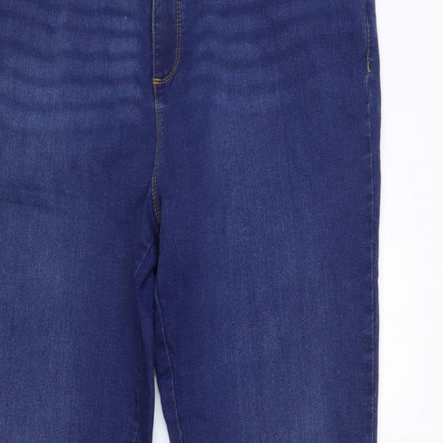 Dorothy Perkins Womens Blue Cotton Skinny Jeans Size 20 L29 in Regular Button