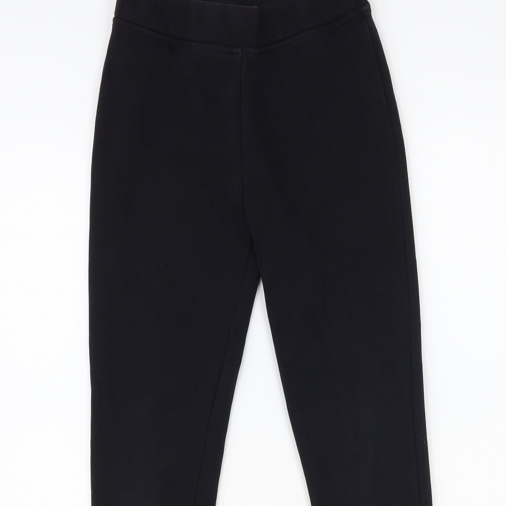 Dunnes Stores Girls Black Cotton Jogger Trousers Size 10-11 Years Regular Pullover - Leggings